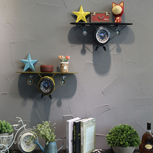 Retro Old <strong>Small</strong> Size Aircraft Modeling American Style Iron <strong>Wall</strong> <strong>Clock</strong> - Product Image 5