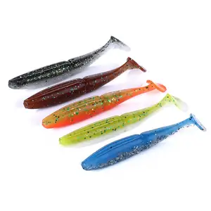 100mm 9,7g T-de cola cebo suave shad señuelo de plástico suave bajo Señuelos de Pesca