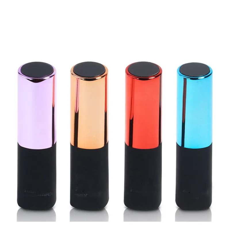 2600mAh Lipstick Design Rechargeable External Backup Power Bank Phone Charger for Women