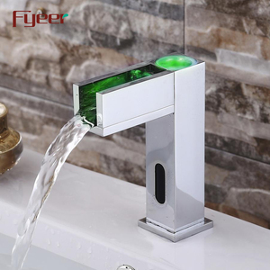Fyeer 최신 디자인 다채로운 자동 폭포 센서 분지 수도꼭지 Led 빛 - Product Image 4
