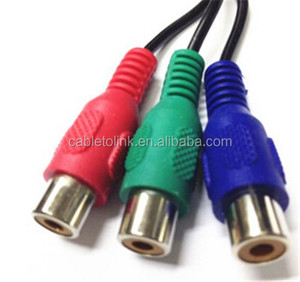 Câble adaptateur stéréo 3,5 mm mâle vers 3 <span class=keywords><strong>RCA</strong></span> femelle RGB CBF pour Samsung, fabriqué par Cabletolink Factory en 2021 - Product Image 2