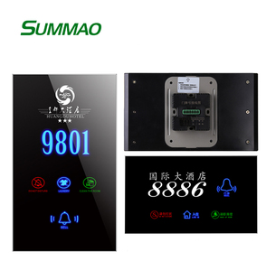 전기 다 힘 보편적인 정문 벨, 전자공학 Doorplate 체계 똑똑한 호텔 문 판 126*206mm 1 개 조각 - Product Image 3