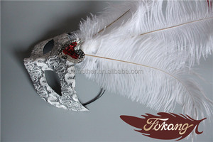 Blanchis Motif Autruche Plume <span class=keywords><strong>Masque</strong></span> Et Mascarade <span class=keywords><strong>Masque</strong></span> Pour articles de Fête - Product Image 2