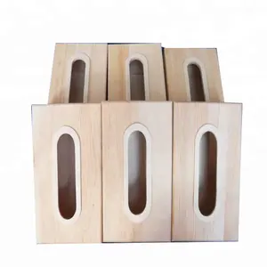 Hight kwaliteit Goedkope grenen hout tissue box voor familie