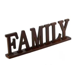 Best Selling FAMILY Gift Quotation Sample Request Letter Decorations Wholesale Wooden Wood Engraving Logo Love Europe Customized
