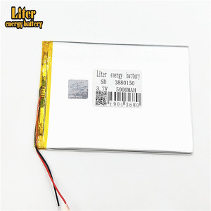 Venta wholesale ultra thin 3880150 batteries 5000 mAh lipo battery 3,7 V rechargeable lithium ion polymer - Product Image 1