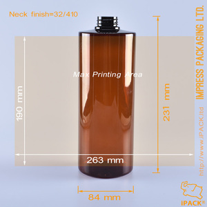 Rỗng <span class=keywords><strong>1</strong></span> Lít Amber PET Nhựa Dispenser Chai Với Lotion Bơm - Product Image 2