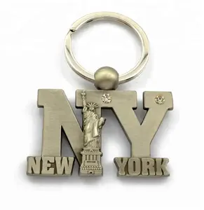 Di alta qualità souvenir Turistici metallo 3d new york keychain all'ingrosso