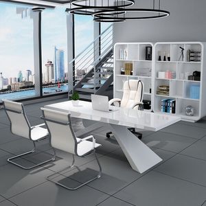 Elegant Office Table <strong>Corner</strong> L Shape <strong>Desk</strong> with Drawer and Bookshelf Acrylic Solid Surface Office <strong>Desk</strong> - Product Image 6