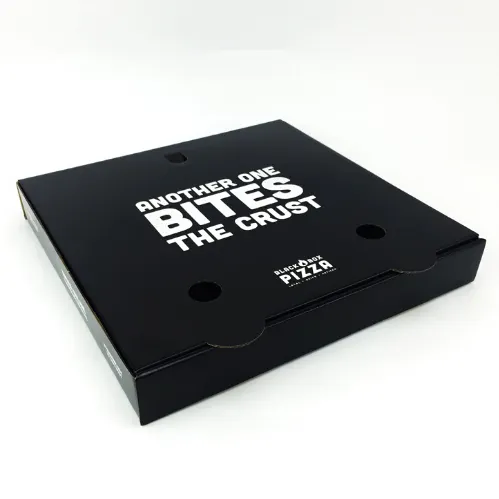 صندوق للبيتزا 12 16 بوصة مخصص المموج الأسود صندوق للبيتزا 15 بوصة