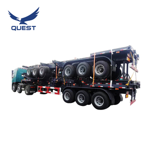 2018 Nouveau Prix Concurrentiel Squelette Semi-Remorque 40ft porte-Conteneur <span class=keywords><strong>Cemi</strong></span> Remorque - Product Image 1