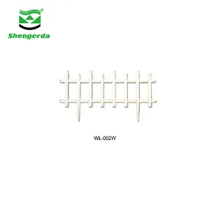 Fentech-VALLA DE VINILO moderna para exteriores, valla de plástico de PVC de alta calidad para bordes de jardín, color blanco