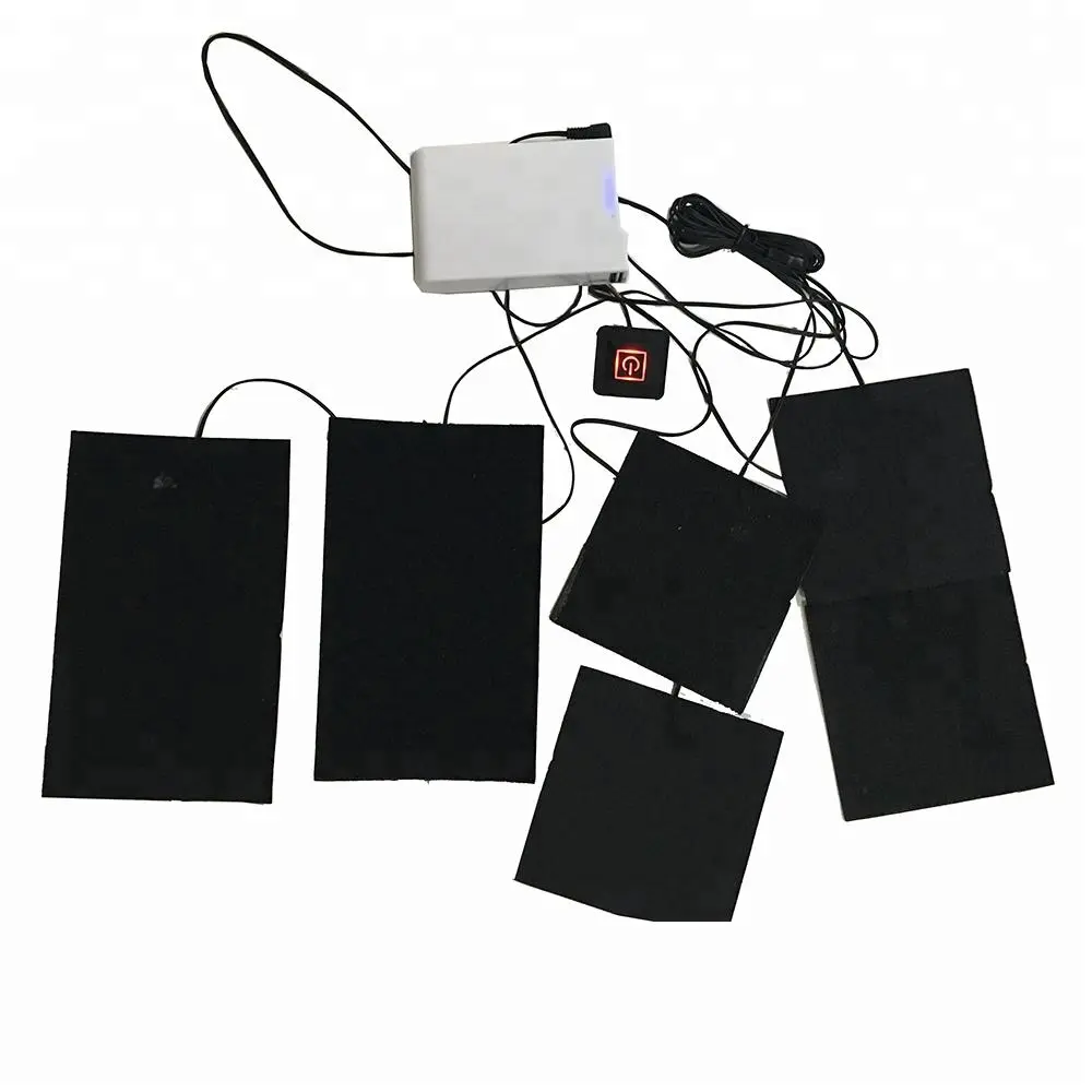 5V/7.4V/12V customized thermal rechargeable battery powered clothing heating pads