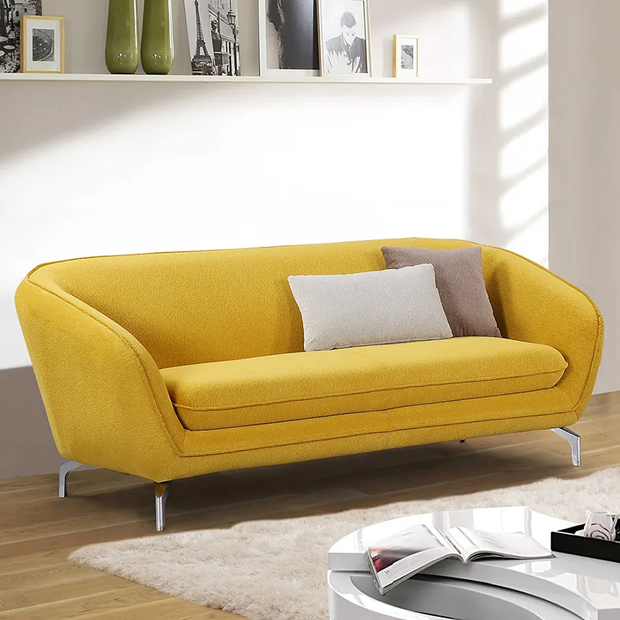 Moda hardal sarı kanepe ve loveseat