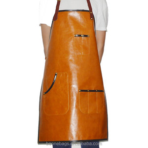 <span class=keywords><strong>Delantal</strong></span> de babero de <span class=keywords><strong>cuero</strong></span> Vintage de alta calidad, <span class=keywords><strong>delantal</strong></span> de Chef con bolsillos, cuello ajustable para cocina, Picnic, barbacoa - Product Image 1