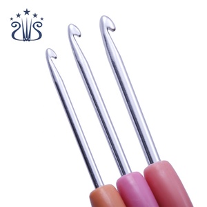 8pcs/<strong>set</strong> Wholesale Plastic Handle <strong>Crochet</strong> <strong>Hook</strong> Aluminum <strong>Crochet</strong> <strong>Hook</strong> <strong>Set</strong> - Product Image 4