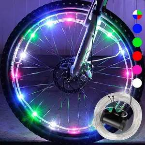 Projecteur de roue pour vélo à LED coloré, éclairage de bicyclette, haute qualité, rvb