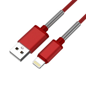<span class=keywords><strong>Cable</strong></span> de Teléfono móvil Para el <span class=keywords><strong>iphone</strong></span> de Apple 5 5C 5S SÍ de Metal Trenzado 2.4A USB Data Sync Cargador de Carga Rápida - Product Image 3