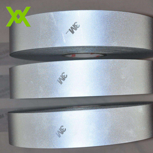 Khả năng hiển thị cao 3m phản quang Dải may trên quần áo ánh sáng cao cảnh báo bạc TC phản quang vải băng cho an toàn quần áo - Product Image 5