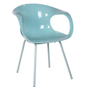 AH-8100-53 Plastic ABS Chinese Steel Simple tulip armchair with metal leg Dining Chair