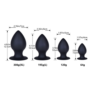 كبير حجم كبير سيليكون الأسود الشرج بعقب الشرج ألعاب جنسية للرجال امرأة - Product Image 3