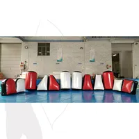 สีดำและสีขาว Inflatable Paintball Bunker Wall, Inflatable Air Arena ในกวางโจว YL Inflatables จำกัด
