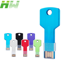 Clé USB en métal avec logo personnalisé, vente en gros, forme de clé, pour publicité