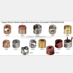 copper/nickel-plated copper/brass/aluminum screwshell e40/e39/e27/e26 lighting lampholder fitting