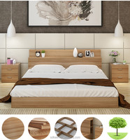 Lit en bois de panneau de conception simple de meubles de chambre à coucher Offre Spéciale