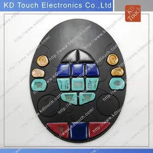 waterproof membrane switch keypad with rubber control overlay