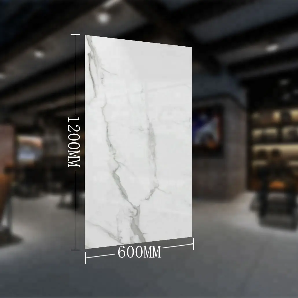 1200X600 piastrelle in gres porcellanato di grandi dimensioni effetto marmo lastra in porcellana piastrella Ultra sottile prezzo 60X120