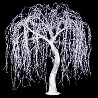White Artificial Weeping Willow Tree, Outdoor Illumination