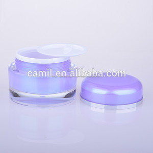 Respetuoso del medio ambiente 50 g cuidado de la <span class=keywords><strong>piel</strong></span> de acrílico púrpura cosmética jar embalaje - Product Image 1