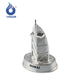 Recuerdo de Dubái, Hotel <span class=keywords><strong>Burj</strong></span> <span class=keywords><strong>Al</strong></span> <span class=keywords><strong>Arab</strong></span> 3D de Metal Plateado de la Marca Kingtop para los Emiratos Árabes Unidos - Product Image 2