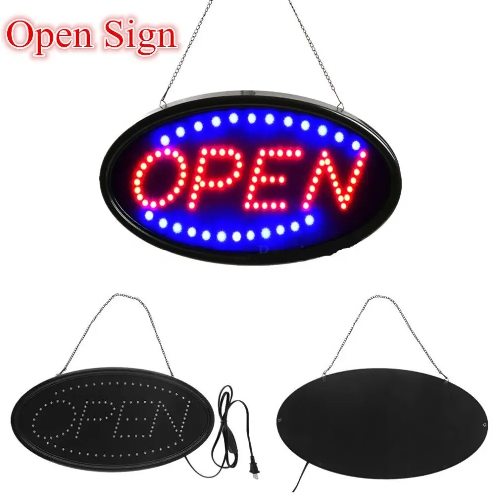 Fabrikant Hot Selling Led Advertising Business Borden Cafe Bars Bar Nagels Salon Kerst Winkel Brief Ovale Open Teken