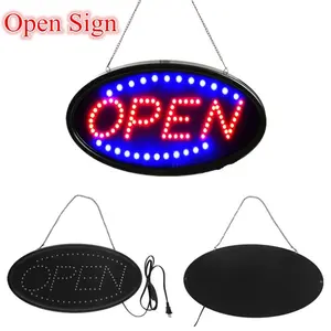 Manufacturer Hot Selling LED Advertising Business Signs Cafe Bars Bar Nails Salon Christmas Store Letter Oval Open Sign