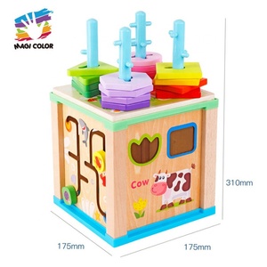 Nuovo arrivo educativo gioco cubo di attività in legno <span class=keywords><strong>per</strong></span> i più piccoli W12D172 - Product Image 4