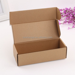 Plain kraft paper cartons rectangle corrugated cardboard box
