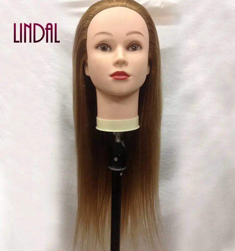 LINDAL afro with stand human hair dolls training eyelash extension female styles dummy styling head manniquin with hair