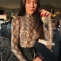סקסי Leopard Bodysuits נשים אביב הלטר מכנסיים סרבל קיץ גולף בגד גוף גבירותיי