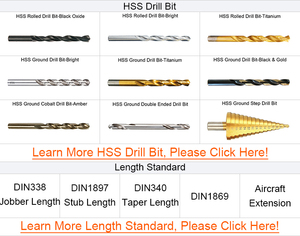 DIN3126 E6.3 <span class=keywords><strong>1</strong></span>/<span class=keywords><strong>4</strong></span> "Hex Shank HSS Stub Mũi Khoan Xoắn Ốc Cho Kim Loại - Product Image 4