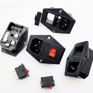 <span class=keywords><strong>Presa</strong></span> <span class=keywords><strong>di</strong></span> Alimentazione Maschio IEC320 C14 a 4 Pin 10A 250V <span class=keywords><strong>con</strong></span> Interruttore e <span class=keywords><strong>Fusibile</strong></span> - Product Image 4