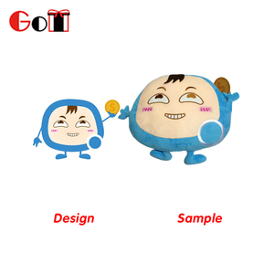 Cute Cat Forma Rotondo Giocattolo Della Peluche Della Bambola Con Gli Occhi Grandi - Product Image 4