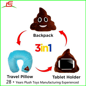 3 dans 1 Baiser Emoji Merde Émoticônes <span class=keywords><strong>Smiley</strong></span> Coussin Bourré de Peluche de Jouet - Product Image 5