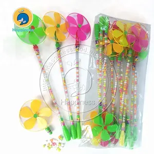 factory price fruit candy plastic windmill toy candy for kids