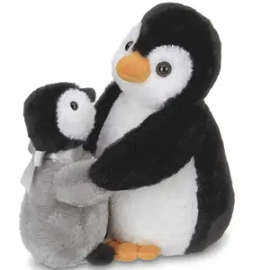 Venta de fábrica, pingüino de peluche, animales de peluche, pingüino de peluche personalizado con pingüino bebé, juguete de peluche, tela ecológica