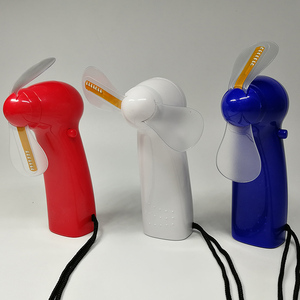 프로모션 선물 다채로운 플라스틱 미니 휴대용 팬 로고 LED 메시지 팬 - Product Image 6