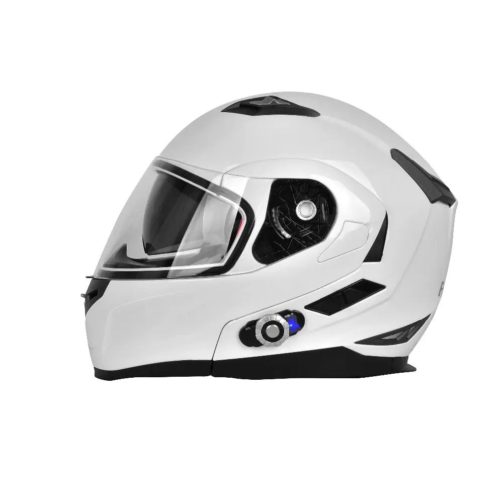 ABS Material DOT Standard Sicherheit Motorrad helm Eingebautes Bluetooth 500M Wireless Intercom Headset FM Radio