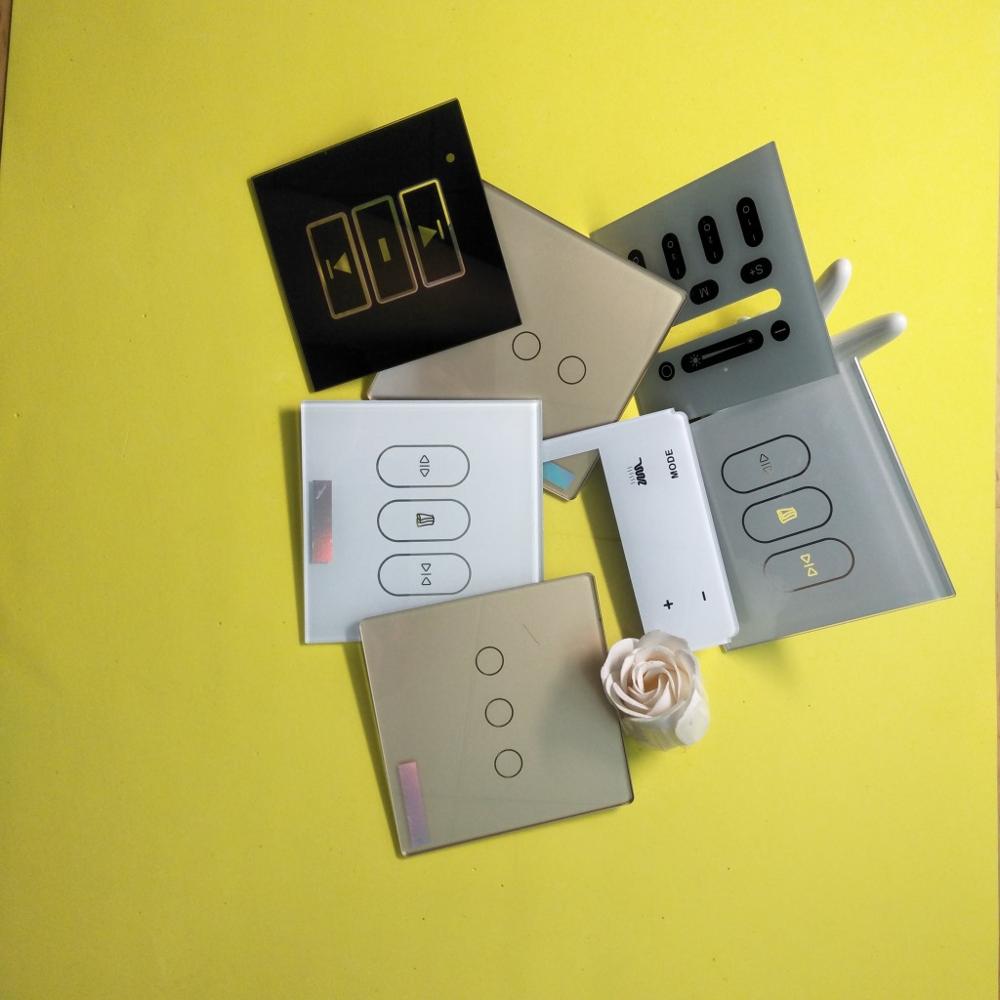 Сенсорный выключатель освещения от производителя, стеклянная панель, панель переключателя z wave, панель переключателя, лицевая панель