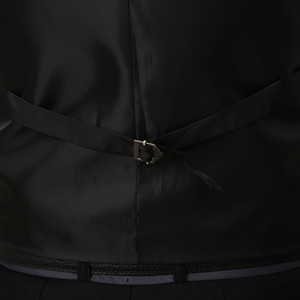OEM ODM Rompi Setelan Pabrik Profesional Rompi Rompi Hitam Elegan Mode Kustom Rompi Bisnis Poliester untuk Pria - Product Image 5
